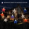 thumbnail image 2 of Decoraciones del 4 de julio: guirnaldas de luces rojas, blancas y azules, 2 of 7