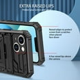 thumbnail image 6 of For iPhone 14 Case with Belt Clip Holster, Heavy Duty Military Grade Drop Protective, 360掳 Rotating Kickstand Shockproof TPU Shell Durable Rugged Cover For iPhone 14, Black, 6 of 15