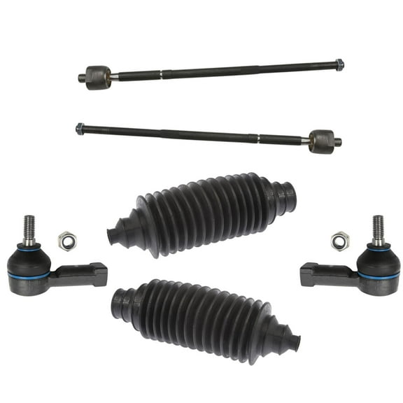 Fits For 2008-2016 Smart ForTwo Front Inner & Outer Tie Rods Boots 6Pc Kit