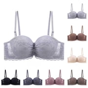 Underwire Lace Bras for Women Adjustable Strap Sexy Camisole Push Up Comfort Tshirt Bra