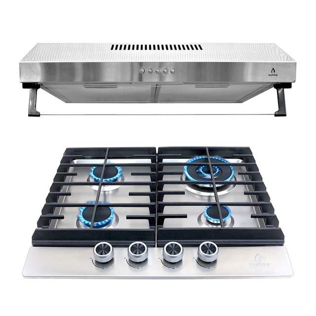 Combo Parrilla Y Campana Supra 60 cm Acero Inoxidable