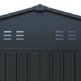 thumbnail image 6 of Witaxima 20x10 FT Outdoor Metal Storage Shed, Black Garden Utility Shed with 2 Doors & 4 Vents for Car, Truck, Bike, Tools, Lawnmower, Heavy-Duty Galvanized Steel, 6 of 13