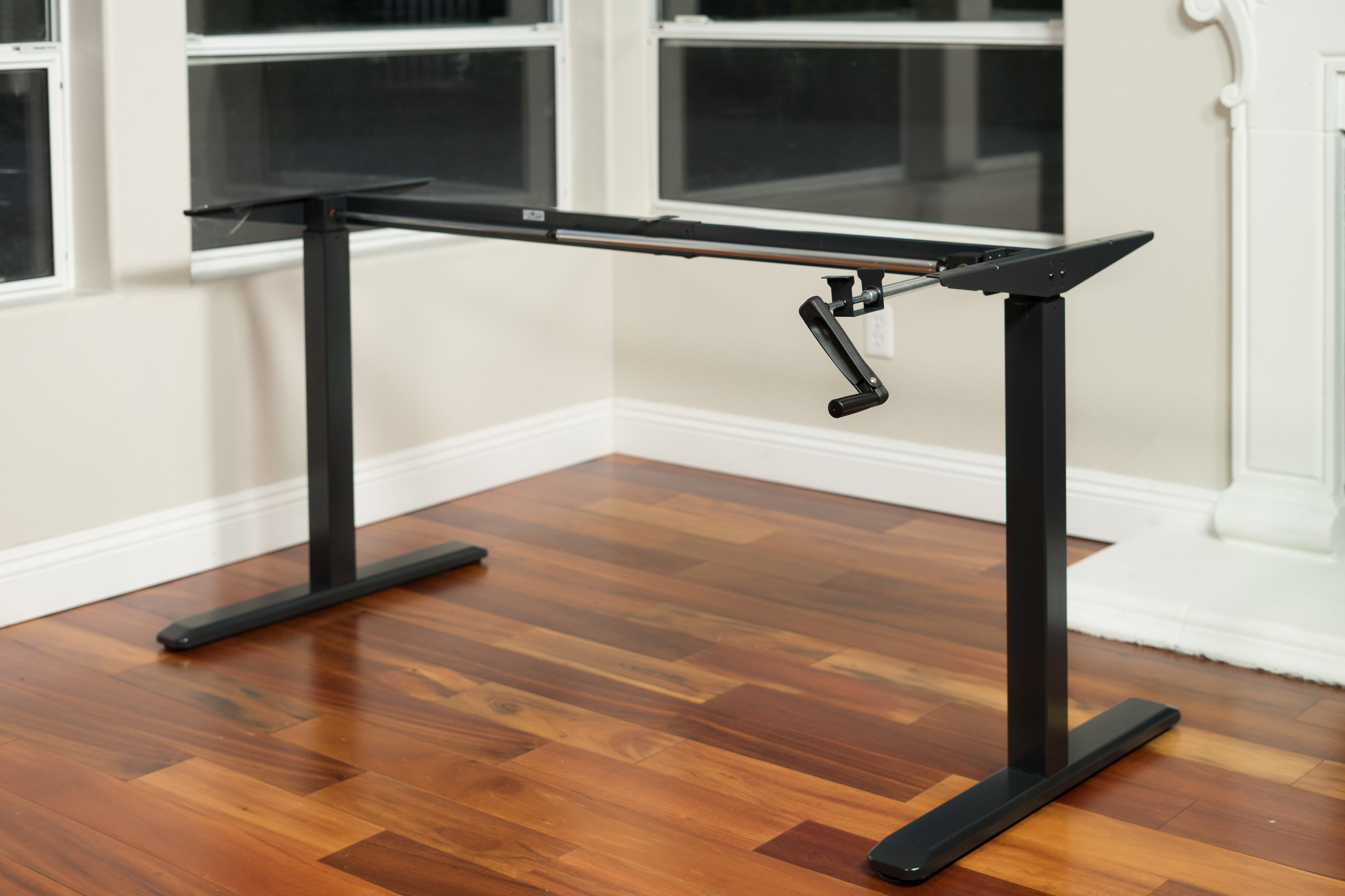 ErgoMax Black Height Adjustable Crank Desk Frame, Tabletop Not Included, 45 Inch Max Height - image 5 of 8