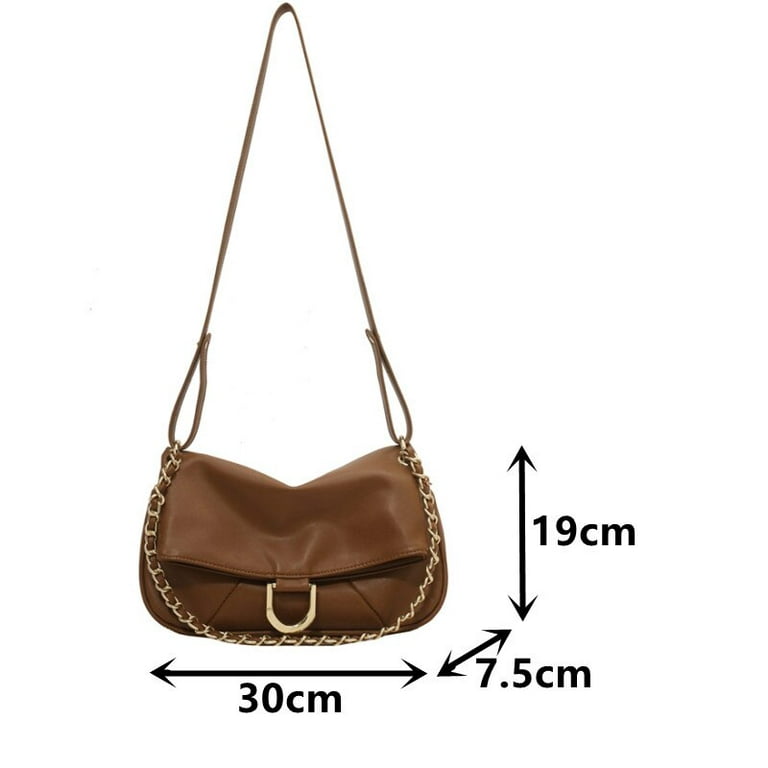 CoCopeaunts Womens Solid Color Shoulder Bags Soft Leather Crossbody Bag  Classic All Match Handbag Lady Small Flap Design Messenger Bag