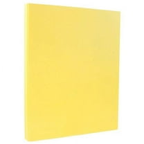 JAM Paper Vellum Bristol, 8 1/2 x 11, Canary Yellow, 110lb, 100 per Pack