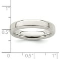 thumbnail image 2 of 925 Sterling Silver Polished Engravable Beveled Edge 4mm Bevel Edge Size 5 Band Ring Jewelry Gifts for Women, 2 of 2