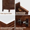 thumbnail image 6 of 24" Nature Acacia Wood Bathroom Vanity with Ceramic Sink and Sliver Round Mirror, Freestanding Bathroom Vanity Cabinet with 2 Invisible Soft Closing Doors, Acacia Wood Grain, 6 of 8