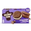 Skinny Cow Dynamic Duo Vanilla & Chocolate Ice Cream Sandwiches, 6 Count, 24.0 oz