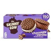 Skinny Cow Dynamic Duo Vanilla & Chocolate Ice Cream Sandwiches, 6 Count, 24.0 oz