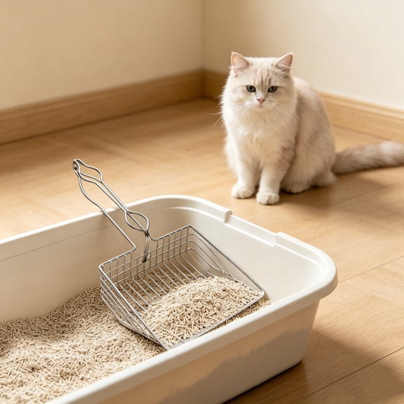 FEOLGEHLY Metal Cat Litter Scoop, Hollow Litter Scoop, Cat Poop Scooper, Cat Scooper For Litter Box, Under 5$ Cat Scooper, Pet Waste Scoop Cat Litter Scooper Pet Cleaning Tool Stainless Steel