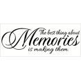 thumbnail image 2 of Wall Decor Plus More Wdpm3532 "Lo Mejor De Los Recuerdos Es Hacerlos" Calcomanía De Pared Con Cita Para El Hogar Vinilo Adhesivo Artístico Negro 23 X 8 Pulgadas, 2 of 2