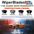 thumbnail image 2 of 2021 BMW Z4 Beam Wiper Blades Wipers w/1yr Warranty (Set of 2), 2 of 5