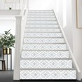 thumbnail image 2 of AILEGOU 3D Stair Stickers - Decals for Staircase Risers, Peel & Stick - 13-Stairs, Antique Pattern Tiles (39.3In x 7.08In), 2 of 8