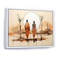 thumbnail image 2 of Designart "Bushmen of Kalahari African Indigenous People II" People Framed Wall Art - Global Orange African Tribal Hallway Framed Wall Art Decor, 2 of 6