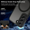 thumbnail image 3 of SHIQI-for Samsung S22 Case, Magnetic [Compatible with MagSafe] Military Grade Protective Slim Translucent Matte Skin Smooth Phone Case for Samsung Galaxy S22 5G Cover, Black, 3 of 4