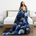 thumbnail image 5 of Kll Fleece Blanket Plush Throw Blanket Blueberry,Soft Fuzzy Cozy Flannel Blanket For Couch Sofa Bed.(80"X60"), 5 of 9