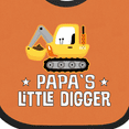 thumbnail image 4 of Inktastic Papa Little Digger Construction Truck Boys Baby Bib, 4 of 4