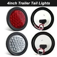 MCRESOAR 8PCS 4 Inch Round Led Trailer Tail Lights 24 LED Waterproof 4