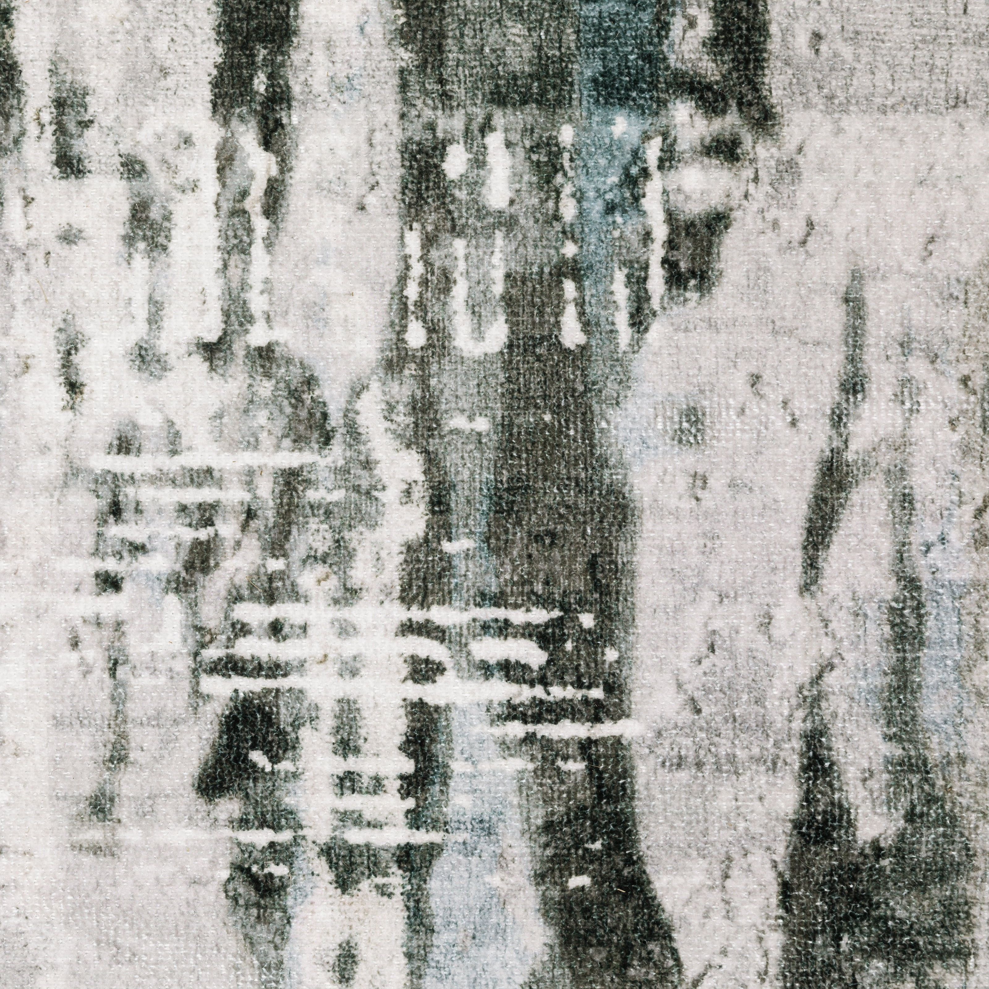 Avalon Home Marlowe Washable Modern Abstract Grey/ Teal Indoor Area Rug