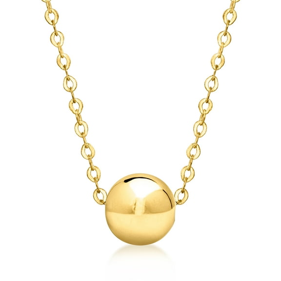 Pure Collection by Ross-Simons Italian 6mm 14kt Yellow Gold Bead Necklace, Women's, Adult