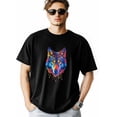 thumbnail image 2 of Mens T-Shirts,Watercolor Wolf Short Sleeve T Shirts for Men Crew Neck Tees,Loose Fit Casual Men's T-Shirts for Teens Boys, 2 of 8