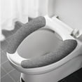 thumbnail image 2 of Thicker Toilet Seat Cover Pads - Soft Warm Cushion, Stretchable Washable, Polyester - Fits Round/Rectangular Seats, 2 of 2