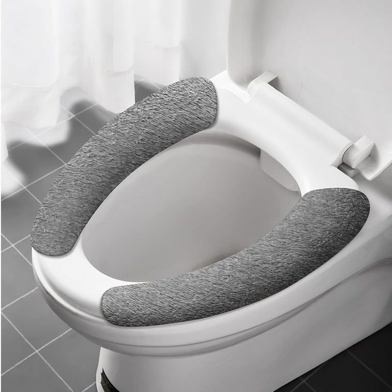 Cotton White Toilet Seat Cover Pads, Washable Toilet Seat Cushion