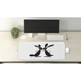 thumbnail image 2 of Bunny Computer Mouse Pad, Funny Rabbits with Long Ears Couple Wearing a Bow Tie and Ribbon, Rectangle Non-Slip Rubber Mousepad Large, 31" x 12" Gaming Size, Charcoal Grey Vermilion, by Ambesonne, 2 of 2
