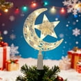 thumbnail image 4 of Vacemry Under $5 Christmas Tree Topper, Glowing Moon Star Modeling LED Decoration, Plastic Shatterproof Xmas Tree Top ornament, Multi-Color Light Effect for Holiday Decor, 4 of 7