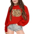 thumbnail image 2 of IWRICH Girls and Boys I Survive 100 Days of School Pullover Sweatshirts Cute Funny Graphic Printed Tops Long Sleeve Crew Neck Tees,Size 3-14 Years Red 110, 2 of 4