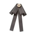 thumbnail image 4 of Milageto Bow Tie for Women Jewelry Gift Neck Tie Brooch Pin for Casual Party Ceremony Gray, 4 of 8