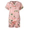 thumbnail image 4 of Puntoco Conjunto de hogar informal de dos piezas con pantalones cortos de manga larga de color sólido para primavera y verano para mujer Puntoco Puntoco-2382, 4 of 7