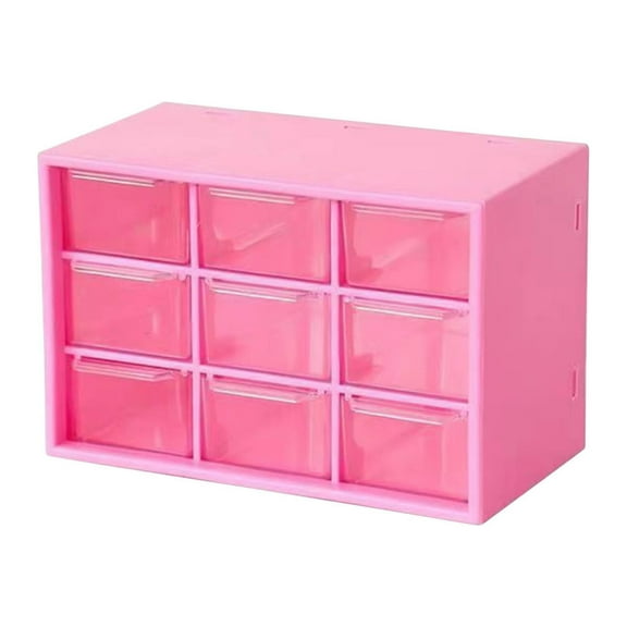 Zonao Storage Box Multi-functional Compartment Storage Box,Desktop Drawer Style Cosmetic Jewelry Box,Small Item Clear Jewelry Box