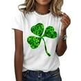 thumbnail image 6 of Baqcunre T Shirts for Women,Casual St. Patrick's Day Print Top Short Sleeve Round Neck T-shirt Top,St. Patrick's Day Shirts for Women Womens Tops,Graphic Tees for Women White S-XXL, 6 of 7