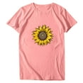 thumbnail image 1 of Blusa de manga corta con cuello redondo y estampado de tallas grandes para mujer OAVQHLG3B Store  lin121212, 1 of 4