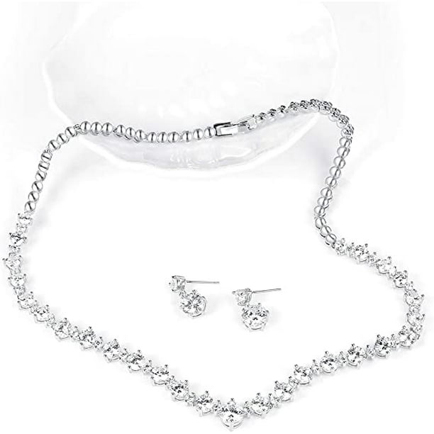 Aretes y collar para novia hotsell