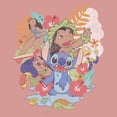thumbnail image 2 of Junior's Lilo & Stitch Distressed Floral Family Sweatshirt, 2 of 3