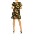 thumbnail image 5 of Women's Printed Short Sleeve Dress with Round Neckline and Side Pockets, 5 of 7
