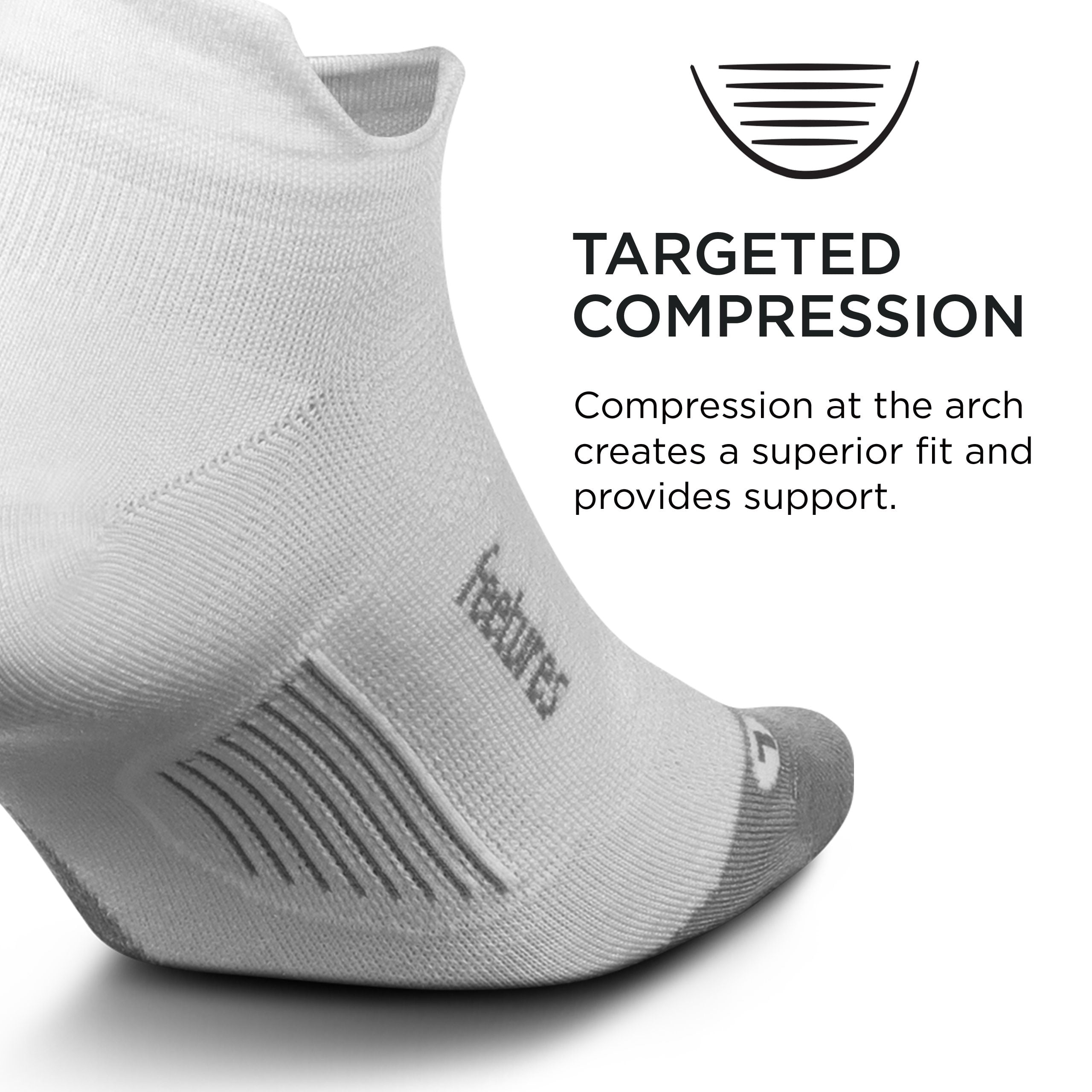 Feetures Merino 10 Ultra Light Cushion No Show Tab Ankle Socks - Wool Socks for Women & Men - Old White, XL (1 Pair)