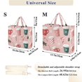 thumbnail image 2 of FORMRS Womens Corduroy Tote Bag Crossbody Shoulder Handbag with Pocket, Pink Christmas Cups, 2 of 7