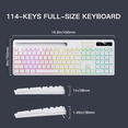 Wireless Keyboard with 7-Color RGB Backlit, Marvo Full-Size Computer ...