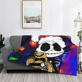thumbnail image 2 of Goofa The Nightmare Before Christmas Pattern Fleece Throw Blanket for Couch, Soft Checkered Flannel Blanket for Sofa, Warm Cozy Decorative Blanket Fall Decor Gift-40"x30", 2 of 6