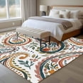 thumbnail image 4 of Paisley Flower Area Rugs 8'x10', Washable Small Throw Rugs for Living Room Patio, Spring Watercolor Floral Leaf Plant Indoor Outdoor Rug Non-Slip Low Pile Carpet Runner Reversible Floor Mats, 4 of 8