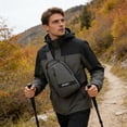 thumbnail image 4 of Crossbody Chest Bag Waterproof Sling Backpack Lightweight Multi Pocket Anti Splash Shoulder Bag Travel Sports Organizer For Hiking Camping Cycling Work Outdoor Daily Carry Use, 4 of 6