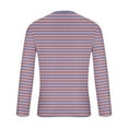 thumbnail image 6 of UVEASISHA Striped Long Sleeve Shirt for Men Crewneck Casual Ruched Tops Big and Tall Fashion Hipster T-Shirts Soft Cotton Blend Graphic Tees Pink 4XL, 6 of 6
