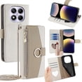 thumbnail image 1 of For Xiaomi Redmi Note 14 Pro 4G Case Mirror Wallet Leather Phone Cover with Chain Shoulder Strap - G, 1 of 5