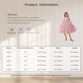 thumbnail image 6 of Alvivi Kids Sleeveless Chiffon Tulle Dress Flower Girls Wedding Pageant Bridesmaid Dress Birthday Party Champagne 130, 6 of 6