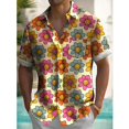 thumbnail image 2 of Camisas hawaianas con estampado de flores en 3D para hombre, camisas de manga corta para fiestas, camisas de gran tamaño para mujer, ropa Harajuku, blusas, 2 of 4