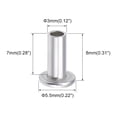 thumbnail image 2 of Uxcell M3 x 0.28'' Flat Head Semi-Tubular Rivets Aluminum  Silver Tone 100 Pcs, 2 of 3
