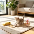 thumbnail image 5 of FEOLGEHLY Catnip Toy Set for Indoor Cats, Silvervine Cat Toy with Chew Sticks Fish Ball Mouse Feather, Cat Teething Toy Boredom Relief Anxiety Relief, Cat Chew Toy Multi-Shape Play Set (Brown D), 5 of 7